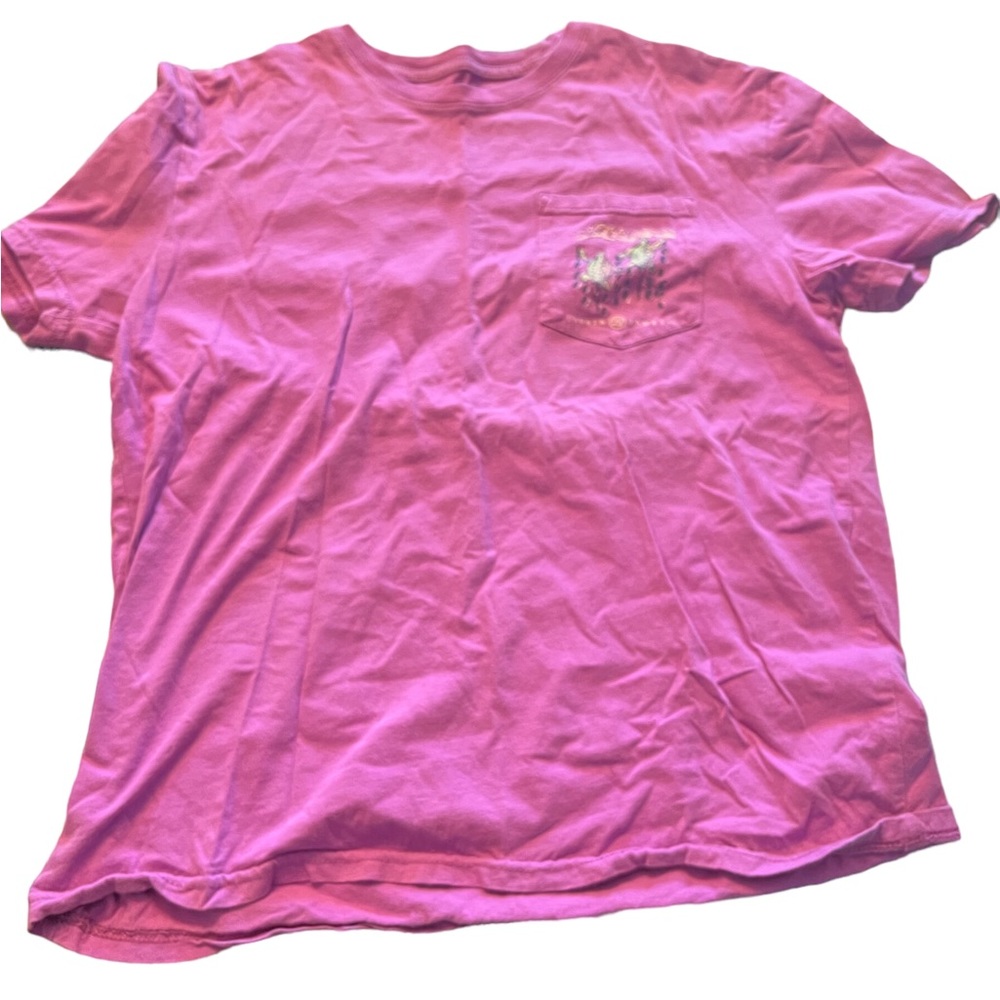 PURPLE LAUREN JAMES SEA TURTLE POCKET TEE SHIRT SMALL